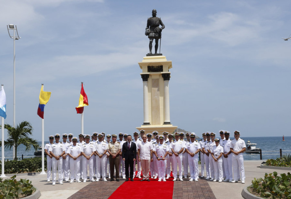 El buque con la princesa Leonor de Borbón, heredera de la corona española, llegó a Santa Marta