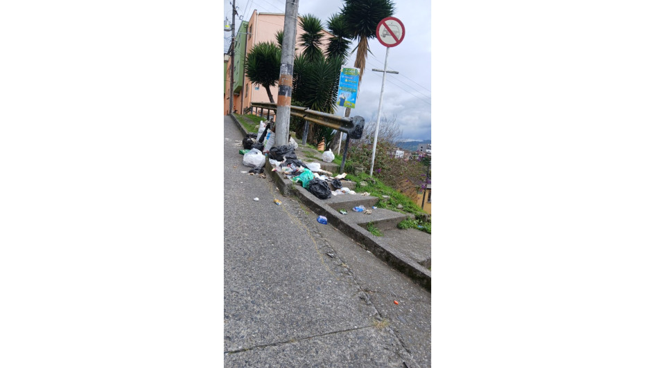 Las basuras en la calle 42 entre los barrios Vélez y Los Álamos.