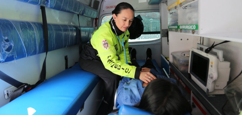Paula Andrea López Gómez, coordinadora del servicio de ambulancia y del talento humano de la Fundación de Paramédicos Búsqueda y Rescate. 