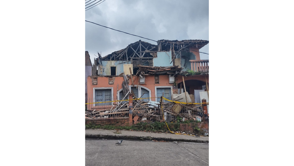 El estado de la casa en ruinas, en la carrera 11 entre calles 20 y 21.