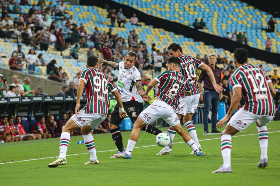 Dayro Moreno y el ataque del Once Caldas en general tuvieron un desempeño regular en el partido de este jueves ante Fluminense, en el que cayeron 2-0.