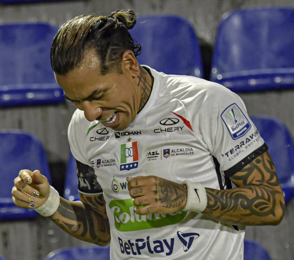 Dayro Moreno, el goleador del Once Caldas, estará este martes en Aranzazu en una visita de labor social y comunitaria.