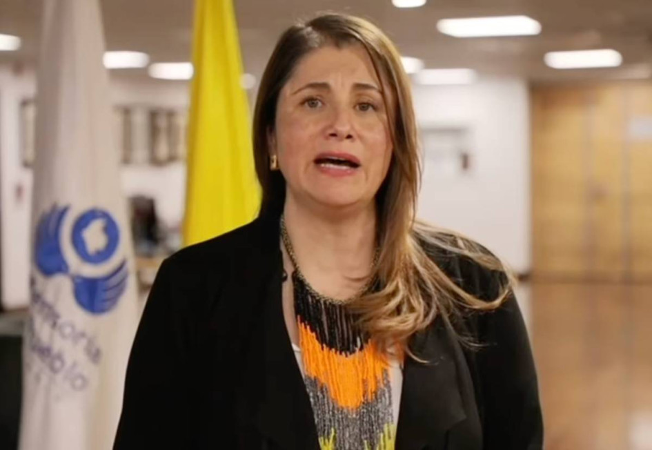 Defensora del Pueblo, Iris Marín, durante las declaraciones sobre Buenaventura. 