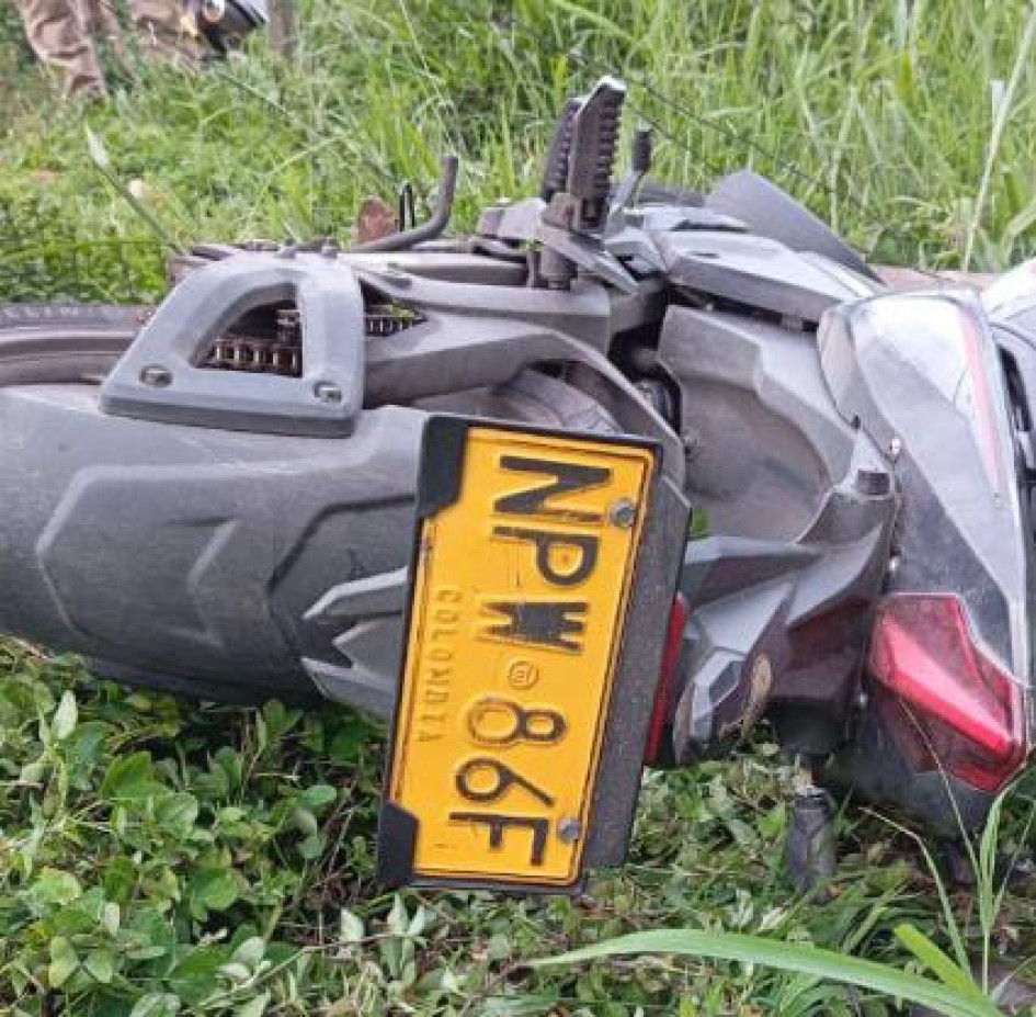 La moto del afectado