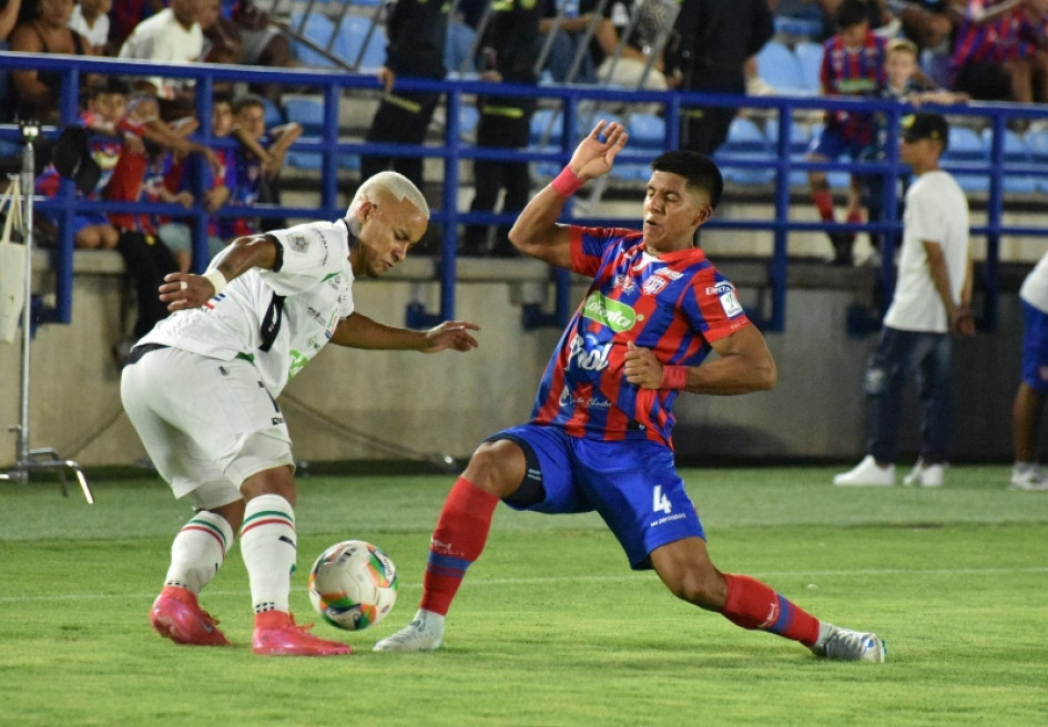 Michael Barrios fue uno de los destacados anoche en el estadio Sierra Nevada de Santa Marta, en donde el Once Caldas ganó 1-0. El partido se acabó al minuto 79 por invasión el campo.