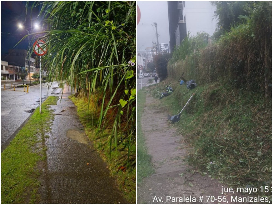 Antes. Así se encontraba el andén en el barrio Palermo. Después. Así quedó el sector tras la intervención del grupo GEL de Emas.