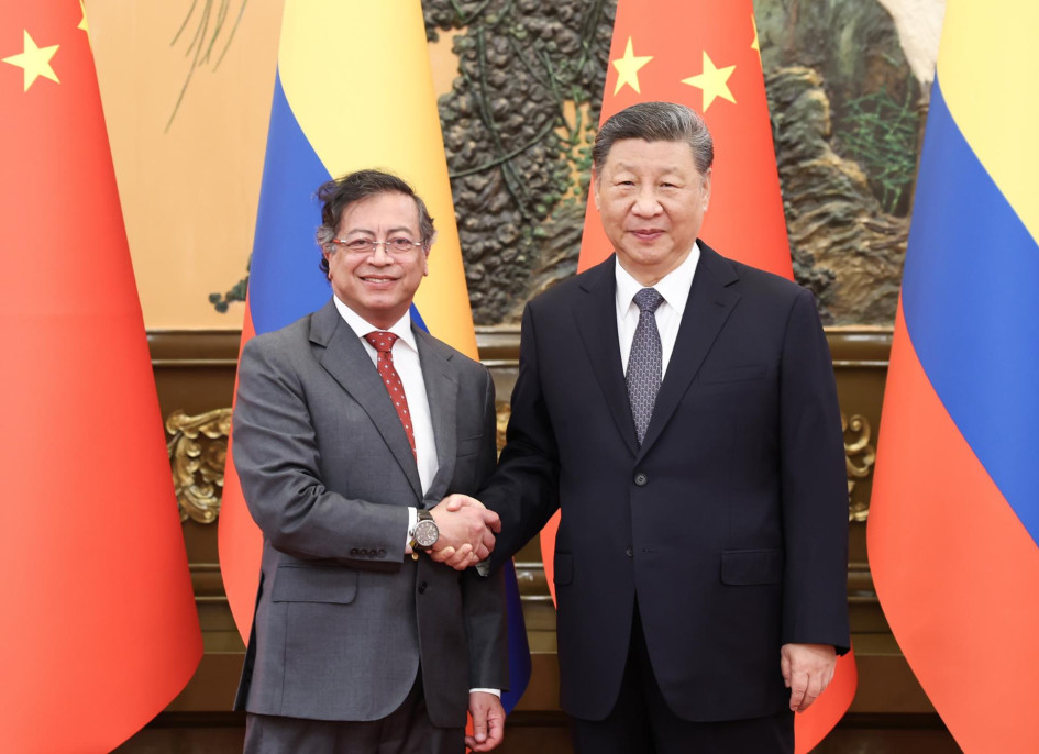 Gustavo Petro, presidente de Colombia, y Xi Jinping, mandatario de China.