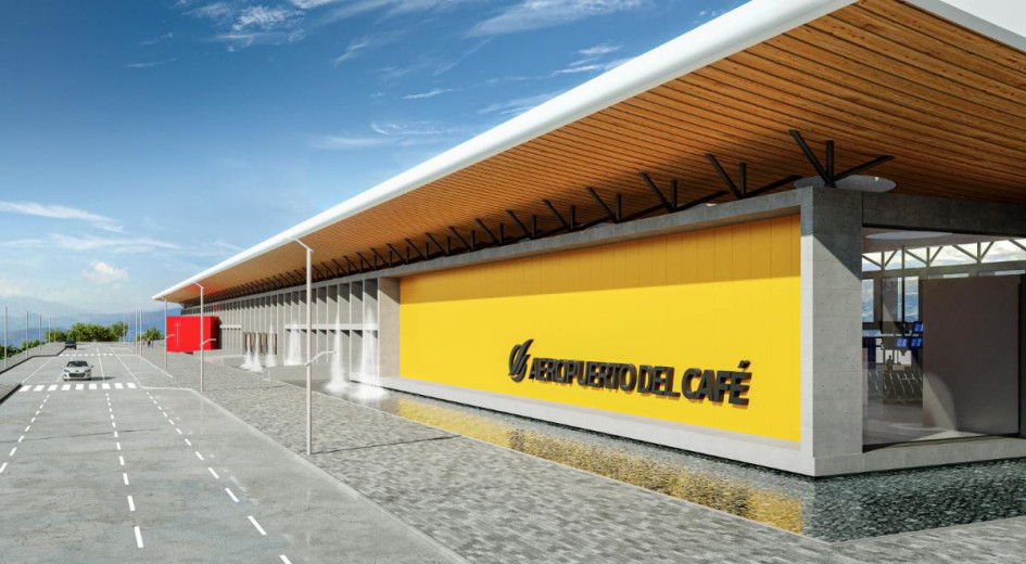 Diseño de la futura terminal de pasajeros del Aeropuerto del Café.