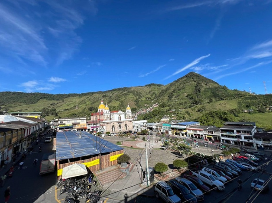 Foto | Julián Ramírez | LA PATRIA La caseta se encuentra levantada desde hace por lo menos un mes afeando el que fue considerado en su momento el parque más bello de Caldas.