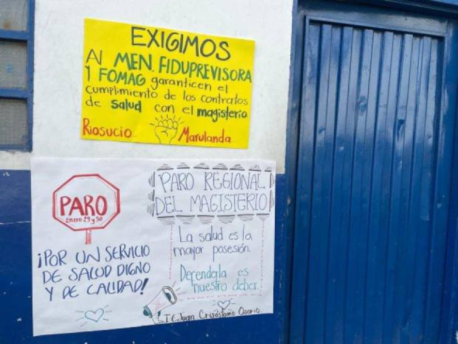 Foto I Archivo I LA PATRIA Los docnetes de colegios públicos de Caldas tendrán un nuevo paro. Será el lunes, martes y miércoles (26, 27 y 28 de mayo del 2025). Es por lo que ellos denominan salud y vida de los maestros. Se les unen lso directivos-docentes. ¿Qué dice el Fomag?