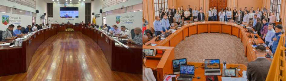 El Concejo de Manizales como la Asamblea de Caldas están ubicados en el centro de la ciudad. 