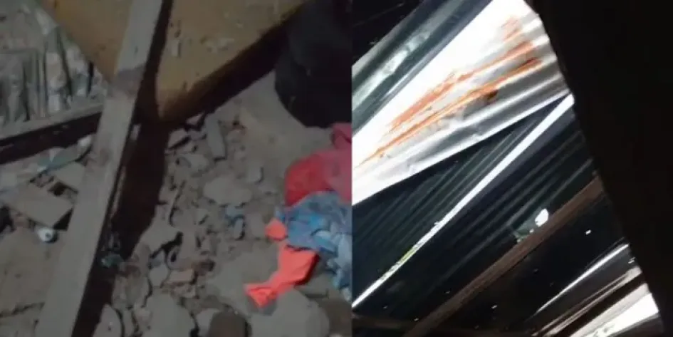 cuando un dron cayó en una vivienda donde se encontraba el menor que falleció y su madre.