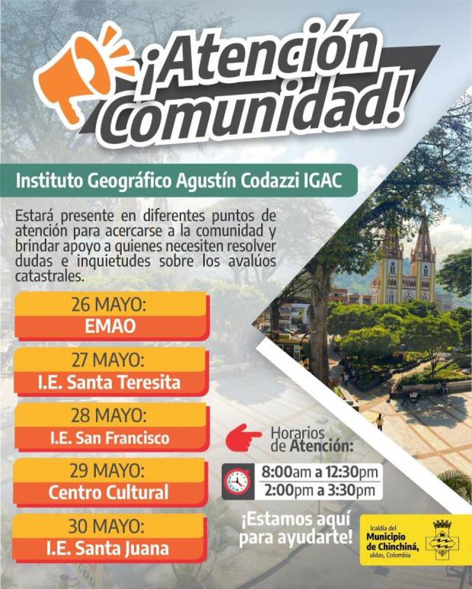 En Chinchiná  les resuelven a los habitantes dudas e inquietudes sobre los avalúos catastrales.