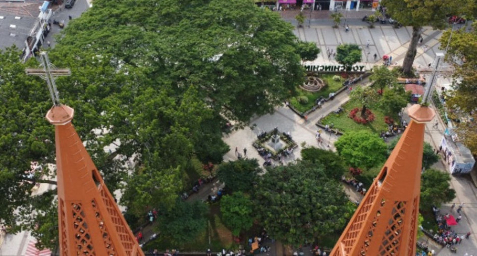 En el parque principal de Chinchiná están situadas las especies. 