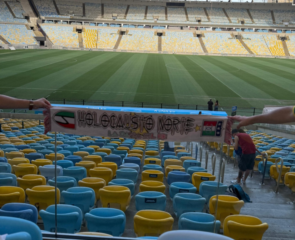 Algunos hinchas del Once Caldas ya están en Brasil y recorren el estadio Maracaná. El Blanco visitará el jueves a Fluminense en la Copa Sudamericana.