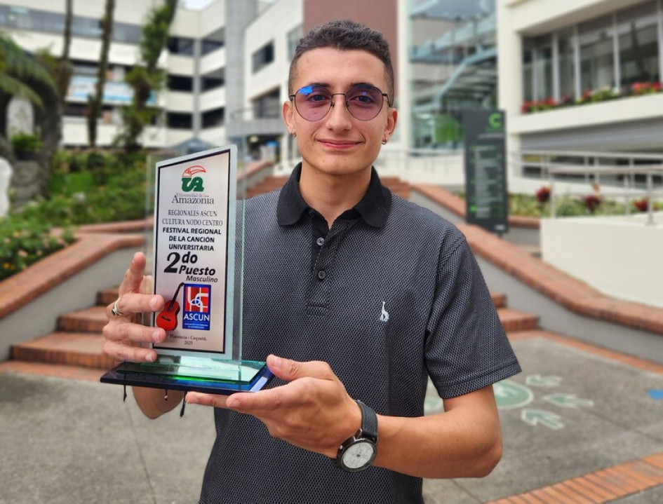 Diego Alejandro Duque Campo, estudiante de Arquitectura de la Universidad Católica de Manizales. 