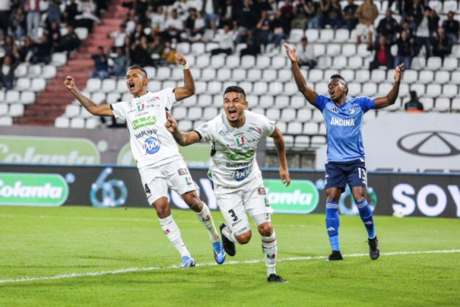 La celebración del gol de Jerson Malagón. 