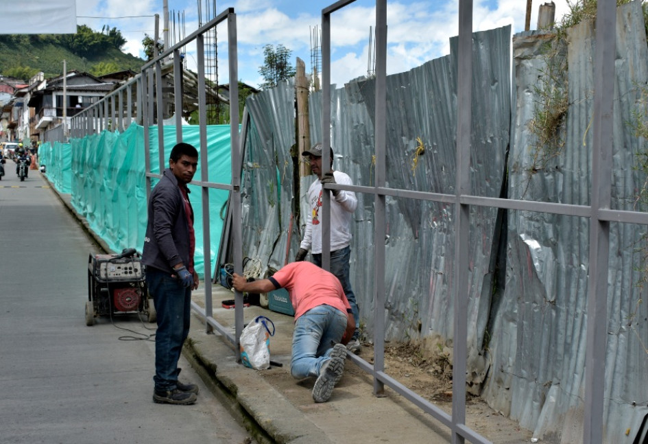 En la zona de la carrera sexta entre las calles octava y novena de la calle real de Salamina.