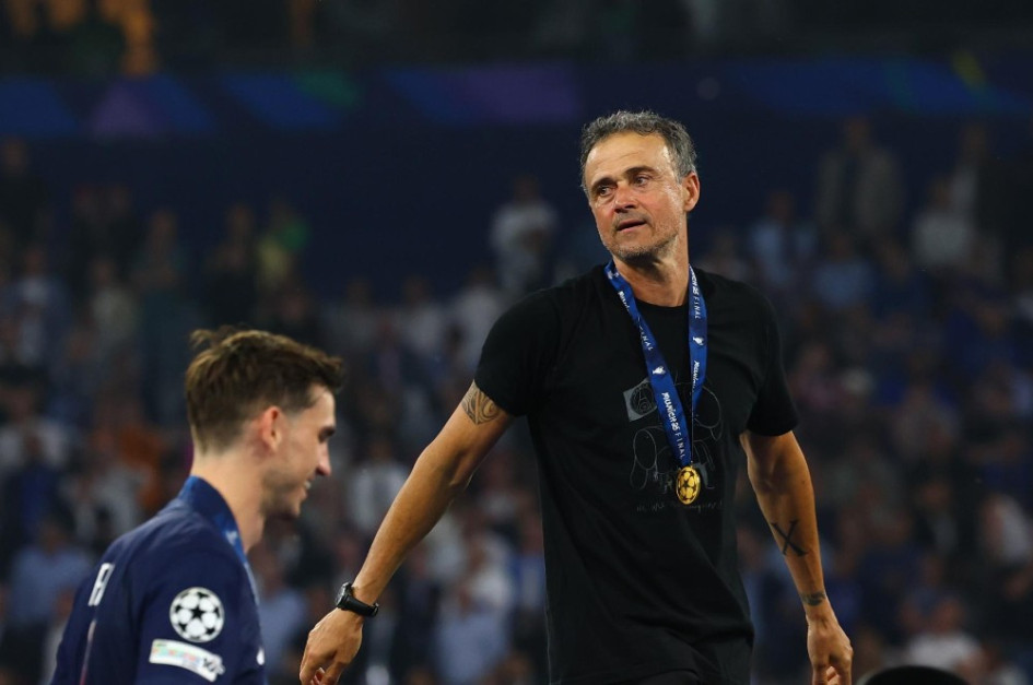 Luis Enrique lució este sábado una camiseta especial en homenaje a Xana, su hija fallecida en 2019.