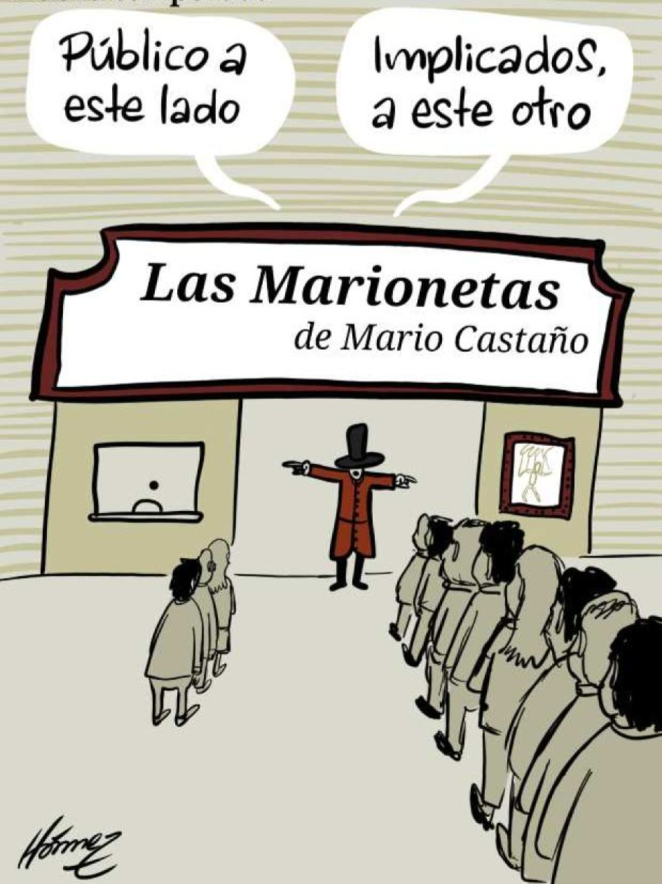 Caricatura sobre Las Marionetas, que tiene hoy 70 judicializados.