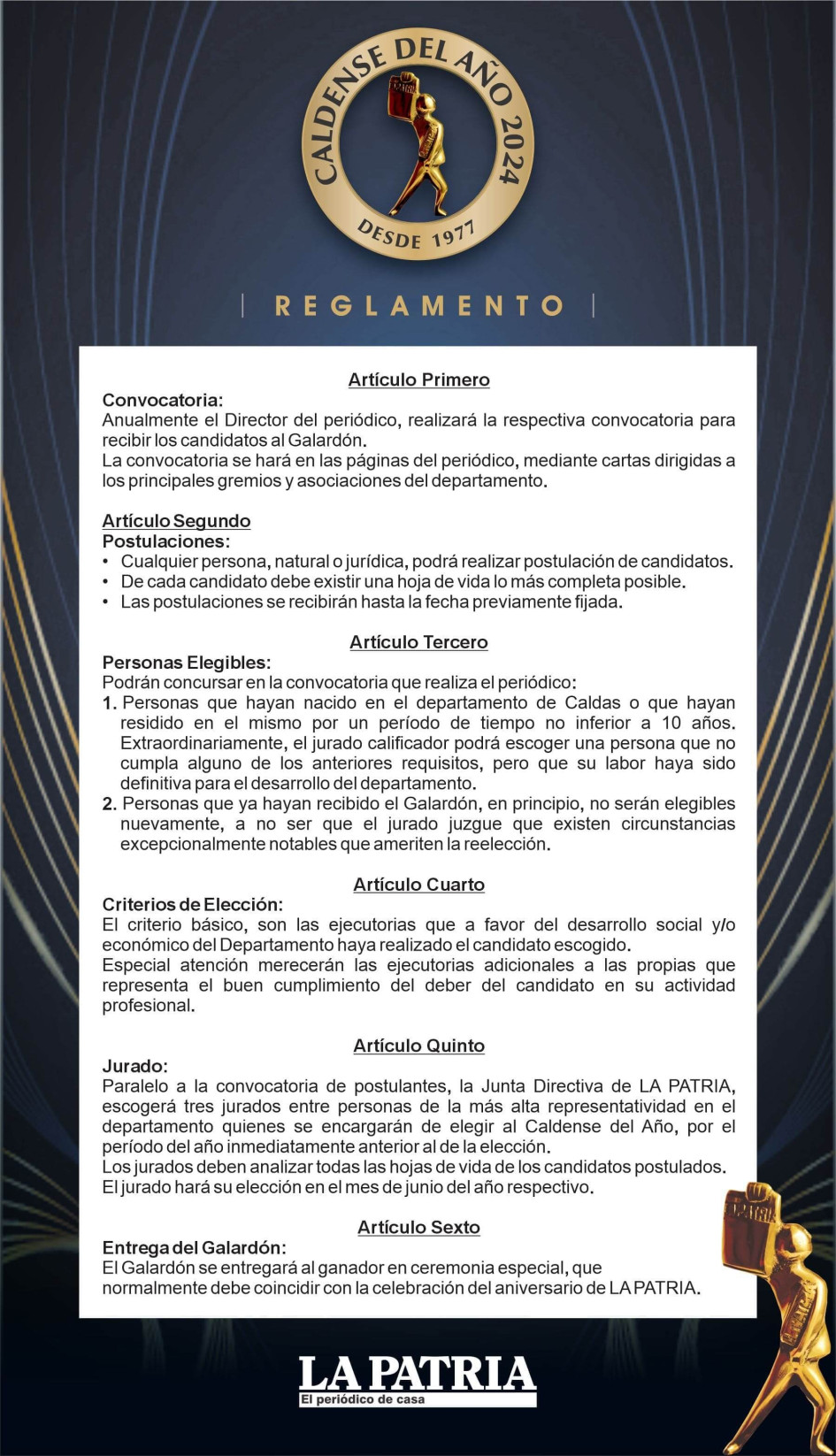 Reglamento Caldense 2024