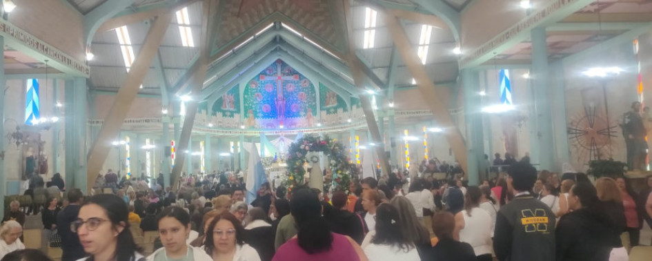 Así se encontraba esta madrugada en Santuario de Nuestra Señora de la Virgen de Fátima en Manizales. 