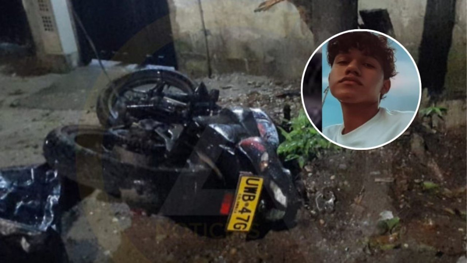 Juan David Villamizar, la víctima del siniestro de moto en La Dorada. Tenía 16 años.