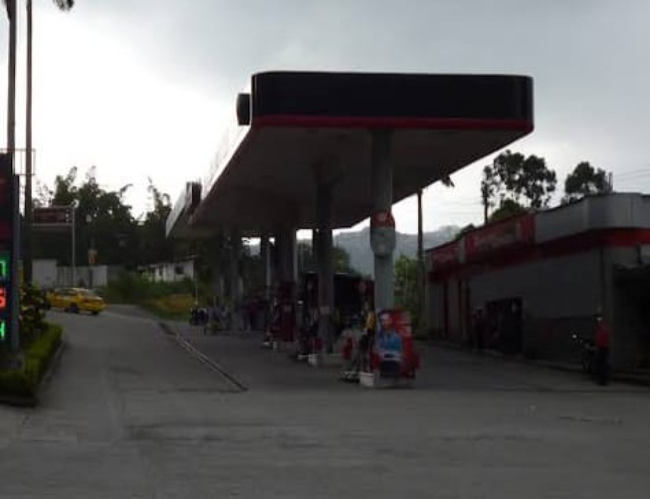 El ataque fue en este sector de la entrada a Villamaría.