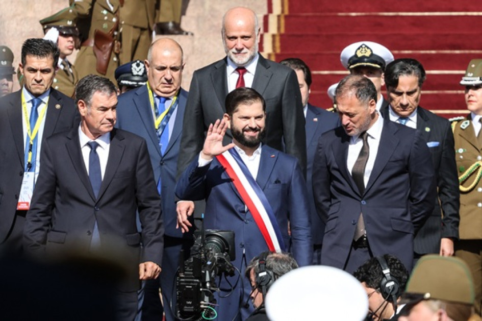 Foto | EFE | LA PATRIA Gabriel Boric, presidente de Chile durante su discurso.