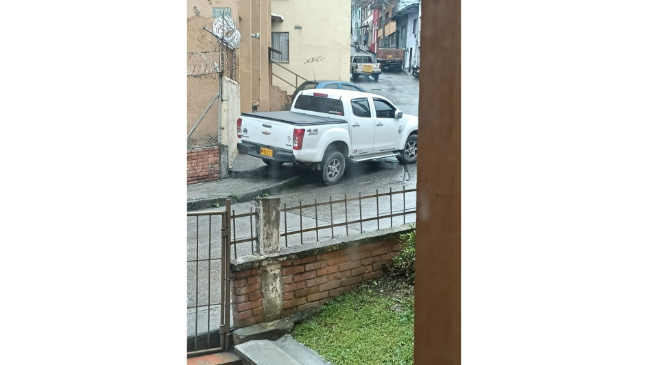 Así estaba ubicada la camioneta en el barrio Villanueva.