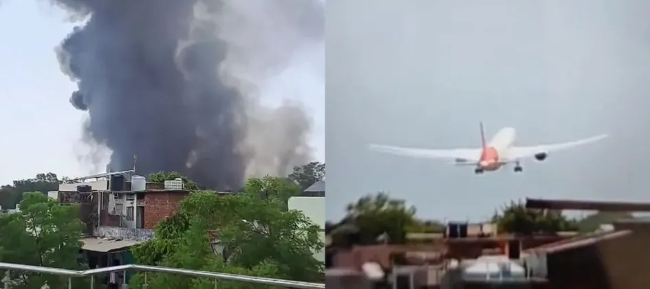 Un avión de Air India, con 242 pasajeros, se precipitó minutos después de despegar en la ruta Ahmedabad-Londres.