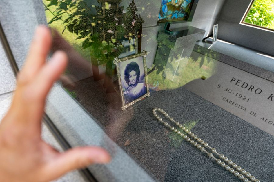 la tumba de Celia Cruz en el Cementerio Woodlawn del Bronx en New York (EE.UU.). 