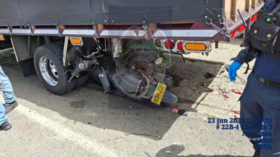 El accidente de este lunes.