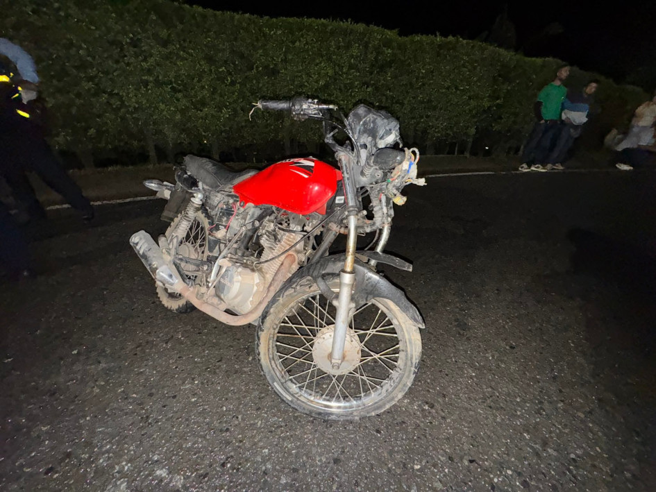 La moto del accidente