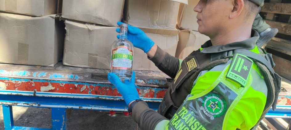 Las botellas eran de licor adulterado.