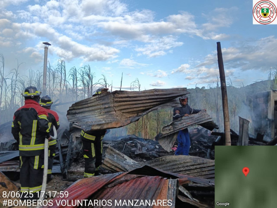 La emergencia fue atendida pasadas las 5:00 p. m.