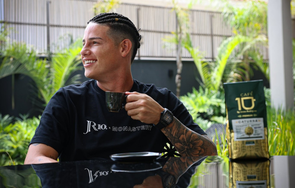 James Rodríguez lidera negocios que van desde cafés hasta restaurantes internacionales y suplementos deportivos, sin dejar el fútbol.