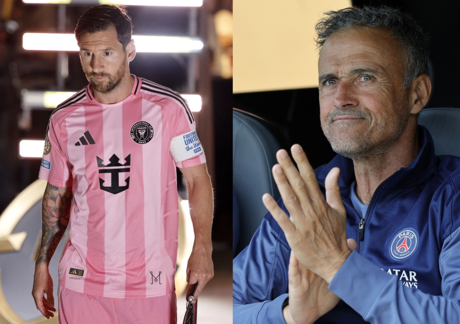 Lionel Messi, capitán del Inter Miami, y Luis Enrique, técnico del Paris Saint-Germain.
