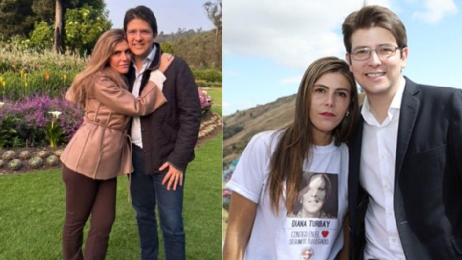 Miguel con su media hermana, María Carolina Hoyos Turbay, hija de Luis Francisco Hoyos Villegas, descendiente directo de la exgobernadora caldense Pilar Villegas de Hoyos.