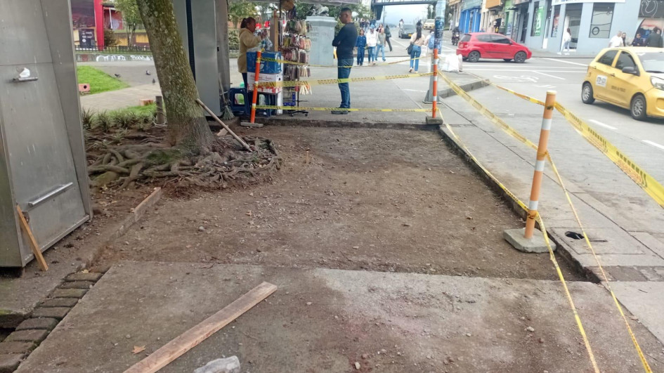 Los arreglos en la carrera 22 de Manizales. 