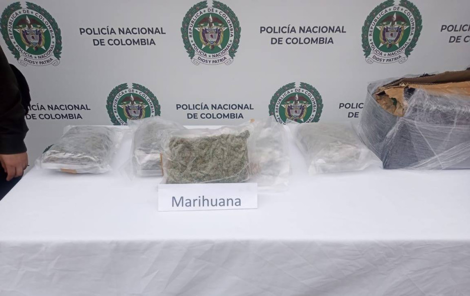  Esta vez incautó 2.700 gramos de marihuana que venían desde Calí a Manizales, en una encomienda.