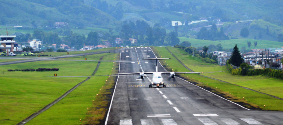 La pista del aeropuerto La Nubia.
