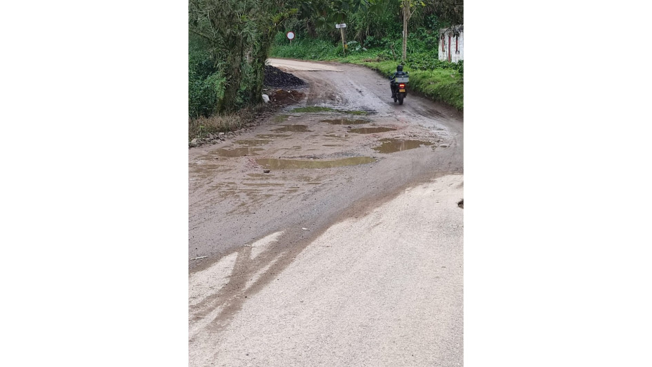 Este es el tramo de la vía en el sector de La Ermita.