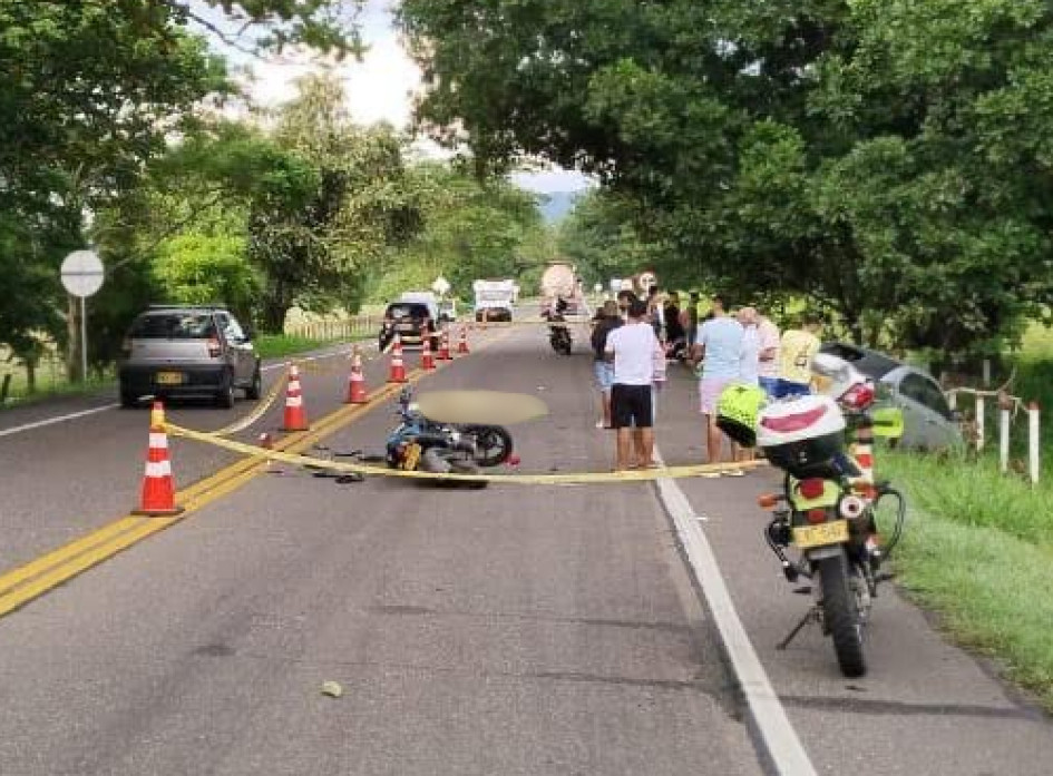 Este es el sector de la vía Honda - La Dorada en el que perdió la vida un hombre en un siniestro de tránsito.