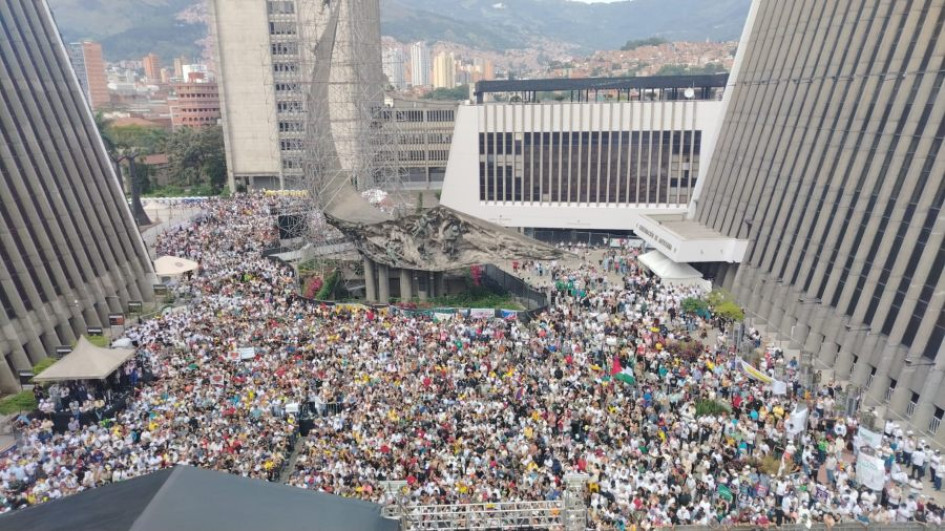 Evento del presidente, Gustavo Petro, en La Alpujarra Medellín este sábado.