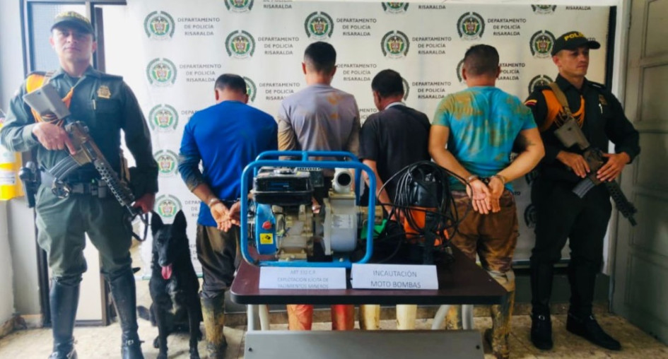 Ninguno de los capturados tenía permisos ambientales ni licencias para ejercer la minería 