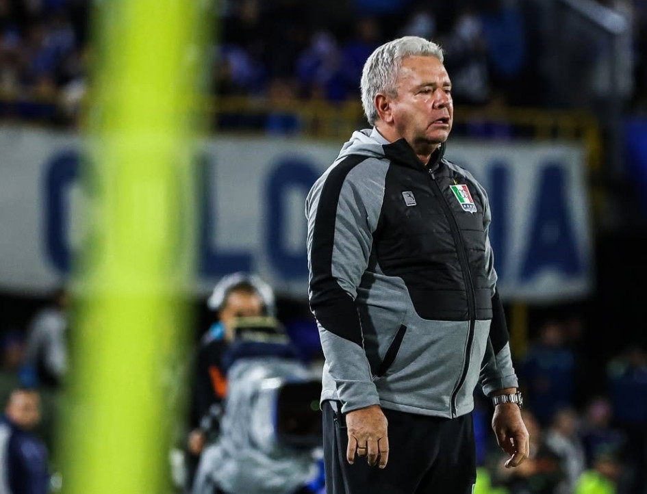 Hernán Darío Herrera, técnico del Once Caldas, en el partido de este miércoles ante Millonarios.