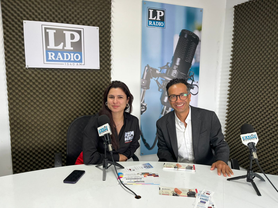 Juliana Osorio, gerente de la agencia Rumbero y Nicolás Montoya, vocero del comité de tango en Manizales.