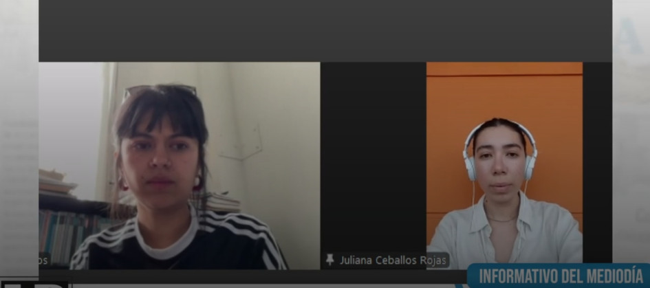 Laura Ramos y Juliana Ceballos, integrantes del colectivo Maleza X Naturaleza de Manizales. 