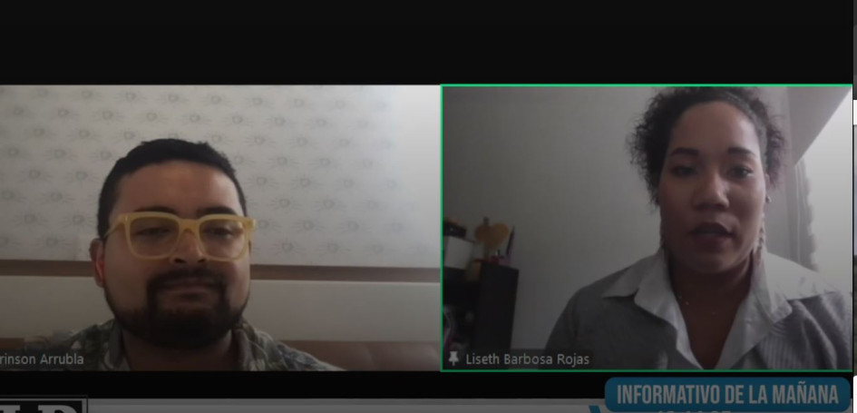 Liseth Barbosa Rojas y Harrinson Arrubla creadores de herramienta IA para caracterizar y cerrar brechas sociales en comunidades negras de Caldas y Colombia. 